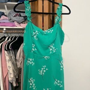 Lush Green Floral Dress